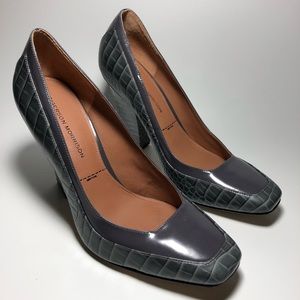 💥Sigerson Morrison gray Croc embossed leath…